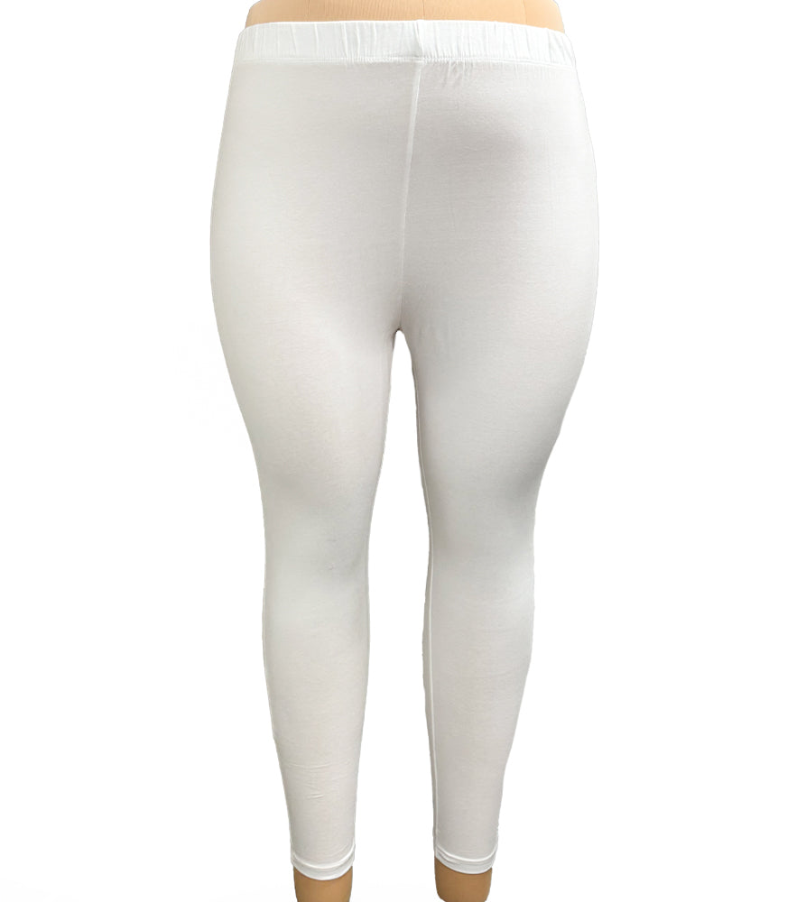 Plus Size Solid Leggings